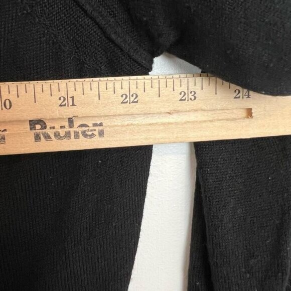 La Fee Marboutee Size 3 Medium Women’s Long Sleeve Black Sweater Sheer Back V - Picture 9 of 16